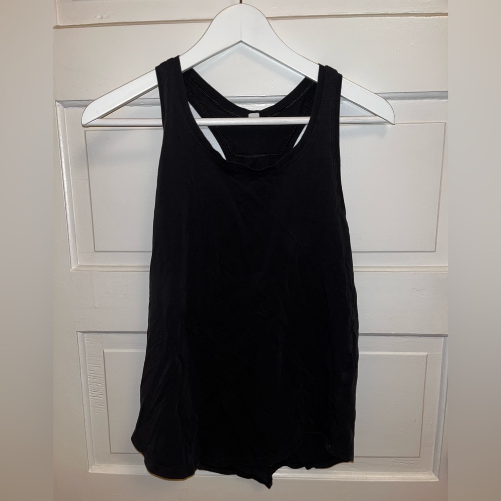 Lululemon black cotton racer back tank top